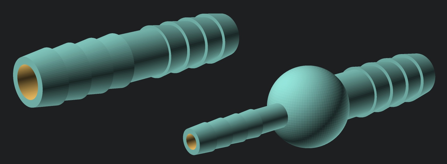 Hose Connector (8mm to 8mm) and Adapter (8mm to 4mm)